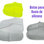 Set x2 cubrebotas de silicona grises talla M y unas amarillas, ideales para lluvia.