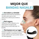 Dilatador nasal magnético negro para respirar mejor, comparado con bandas nasales.