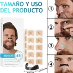 Kit dilatadores nasales magnéticos, 15 pares. Mejora respiración. Incluye guía de uso.