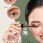 Suero Sky Lash: antes y después de pestañas, con resultados en 28 días. de producto y aplicación.