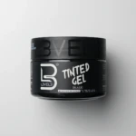 Gel para el cabello L3VEL3 color negro en tarro redondo de 250 ml, presentación con tapa negra y etiqueta frontal con letras blancas sobre fondo oscuro.