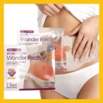 Set x2 parches adelgazantes MYMI Wonder Patch para abdomen, con diseño anatómico de color piel.