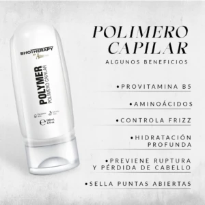 Envase blanco de polímero capilar Alizz Pro 120ml, destaca beneficios como provitamina B5 y control de frizz.