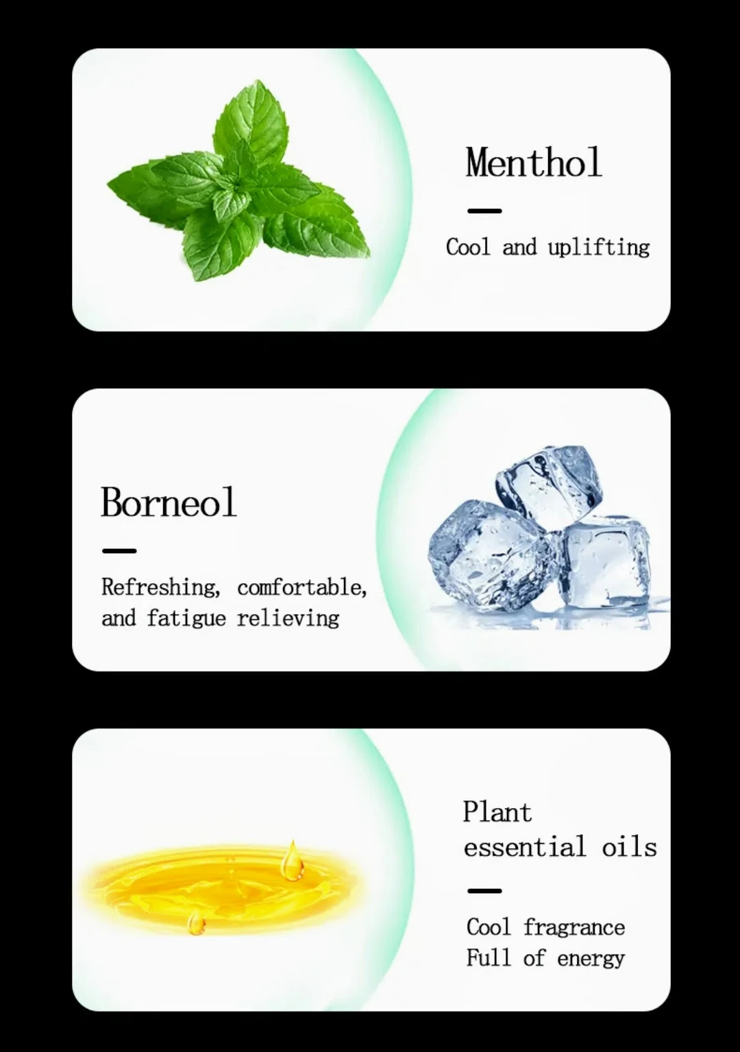 Set x2 Inhaladores: mentol refrescante, alcanfor alivia fatiga y aceites esenciales energizantes.