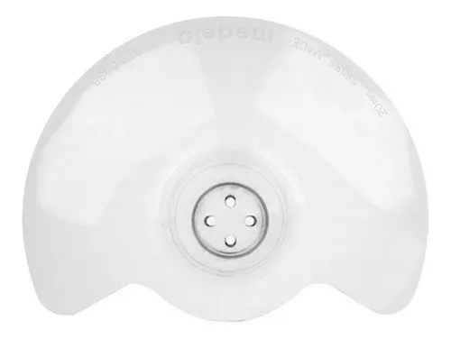 Pezonera Medela 20mm transparente para lactancia, con centro de ventilación.