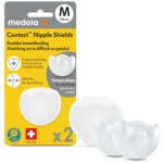 Medela pezonera de silicona fina M 20mm, para lactancia con dolor. Dos unidades.