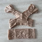 Fular transpirable para bebés, color beige, tejido de malla con puntos, conjunto de dos piezas.