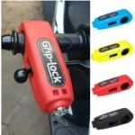 Candado Grip-Lock rojo para manillar de moto. Bloquea acelerador y freno. Otras variantes de color disponibles.