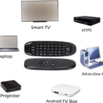 Control remoto Air Mouse multifunción con teclado, ideal para Smart TV, HTPC, laptop, PC y Android TV box.
