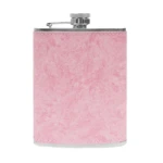 Wiskera rosa de acero inoxidable de 8 oz, con cubierta texturizada tipo gamuza.