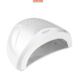 Lámpara LED blanca para secado de uñas con sensor automático, pantalla digital y base removible.
