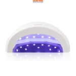Lámpara UV/LED blanca para uñas, con luz violeta, marca SUNUV, ideal para secado rápido.
