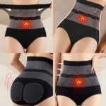 Panty faja de control abdomen negro con zonas de compresión y realce de glúteos.