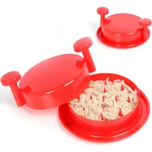 Set x2 desmechador manual de carnes rojo, con picador de vegetales incorporado.