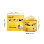 Crema Viticlear de veneno de abeja, bote 30g, para vitíligo y tono de piel, medidas 4.9x3.2cm.