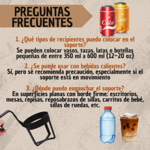 Soporte colgante universal para vasos, tazas y latas de 350-600 ml.