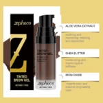 Zephoco Tinte para Cejas Marrón Oscuro, larga duración, a prueba de agua y manchas. 50g.