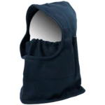 Pasamontañas térmico azul marino para frío, con capucha ajustable y cubierta facial de tela.