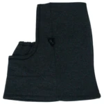 Pasamontañas térmico gris oscuro para ciclismo o moto, con ajuste de cordón y protector para frío.
