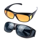 Set 2 gafas HD Vision, ámbar día y gris noche, protección UV.