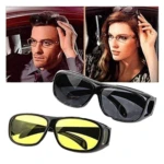 Set x2 gafas HD Vision, una negra para día y una amarilla para noche. Para autos.