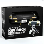 Gancho para llaves tipo AE86 Trueno negro con detalles amarillos, incluye llavero y etiquetas.