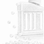 Tarro de hidrogel Orbis 50000 esferas transparentes, ideal para decoración.