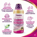 Colagenvit Coctel Juventud 1L con colágeno hidrolizado, biotina, resveratrol, pepino y magnesio para salud, cabello, piel y huesos.