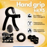 Hand Grip Kit X5 WAMVID: ejercitadores de mano para fuerza, entrenamientos y control, envíos a Colombia.