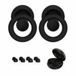 Tapa oídos antiruido Earplugs Ultra negros, varios tamaños, en estuche.