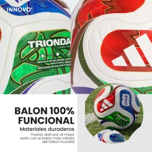 Balón de fútbol Trionda Competition Adidas, diseño multicolor con textura, réplica de balón de competición FIFA, ideal para partidos.