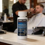 Botella de Kirkland Minoxidil 5% solución tópica sin aroma para hombres, tratamiento de crecimiento capilar.