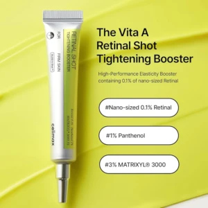 Tubo de serum celimax Retinal Shot Tightening Booster para piel firme con retinol nanoencapsulado.