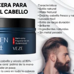 Cera para cabello VEZE para hombres, fijación mate natural duradera, uso profesional.