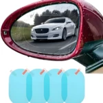 Set de 2 protectores antiempañantes para espejo retrovisor de auto, con cubierta protectora azul.