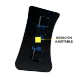 Arco yoga negro, ajustable, ideal para estirar espalda y mejorar postura.