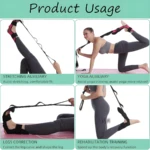 Set de 2 bandas de estiramiento negras para ejercicio, yoga y rehabilitación.