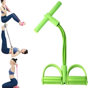 Banda elástica verde para tonificar y fortalecer. Incluye 2 bandas y asas.