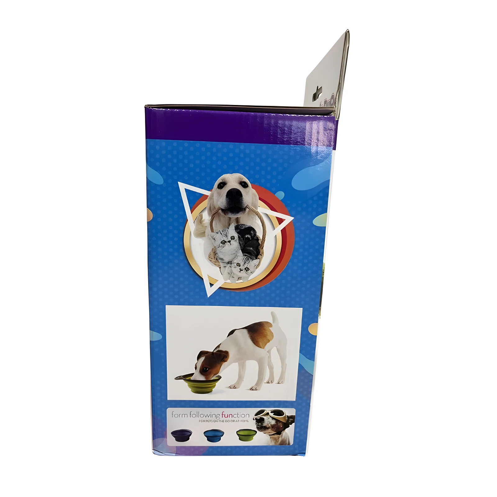 Set x2 bebederos para mascota, portátiles y plegables, en colores azul y verde.