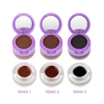 Set x2 betún para cejas con 3 tonos: marrón claro, marrón oscuro y negro.