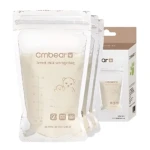 Bolsas para leche materna Cmbear, set de 3 unidades con medidas hasta 220ml, diseño de osos y cierre doble zip.