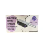 Cepillo eléctrico con mango, spray y luz UV para masaje de mascotas.