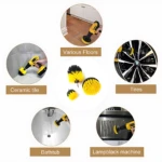 Cepillos eléctricos para taladro: limpieza en azulejos, pisos, llantas, bañeras y campanas extractoras.