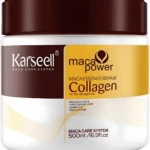 Crema capilar Karsell Collagen 500ml/16.9fl.oz, reparación profunda para cabello seco y dañado, aroma a maca.