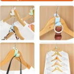 Conectores para colgar bolsos, collares y ropa en perchas, en colores surtidos.