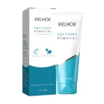 Crema depilatoria Eeelhoe para rostro y cuerpo, presentación de 50g, elimina vello rápidamente.