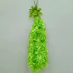 Mini glicinia artificial verde brillante colgante con hojas, ideal para decoración de espacios.