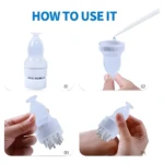 Set x2 dispensador aplicador capilar blanco para cabello, instrucciones de uso paso a paso.