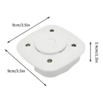 Esterilizador UV blanco, 9x9cm, para baño, compacto y portátil.