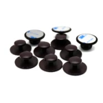 Set x 12 ganchos adhesivos redondos marrones con soporte 3M, para fijación sin taladro.